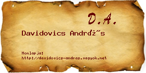 Davidovics András névjegykártya